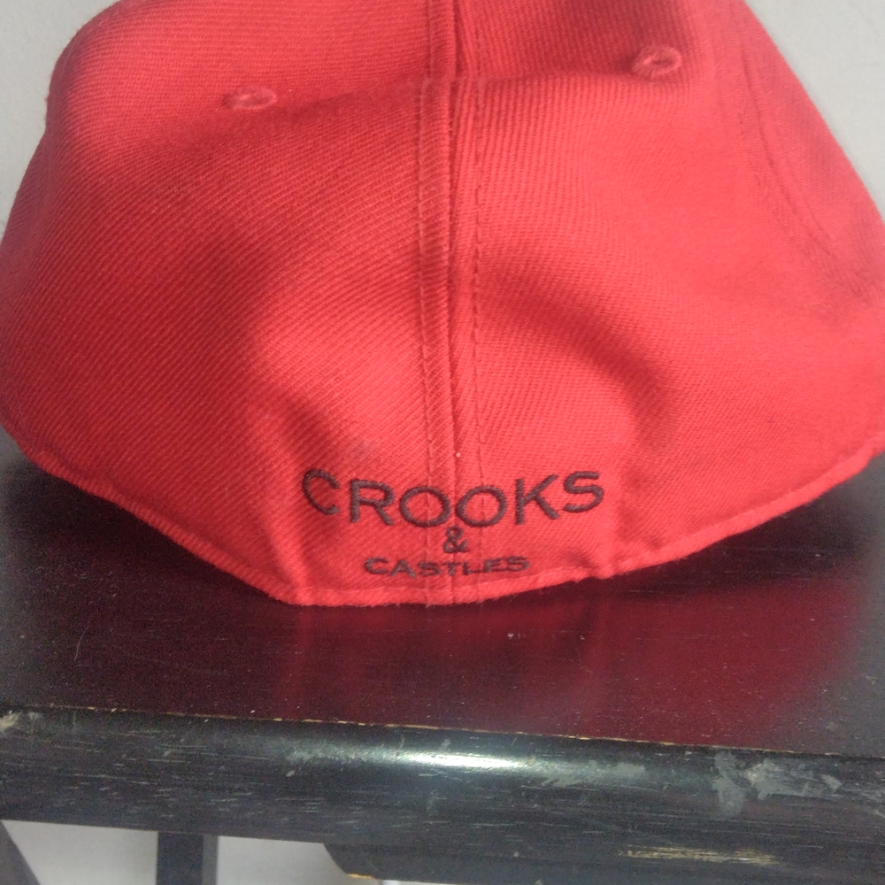 New Era Crooks And Castle Fitted Hat with Green Brim and Black Serpent C 7 3/8 - Picture 4 of 8
